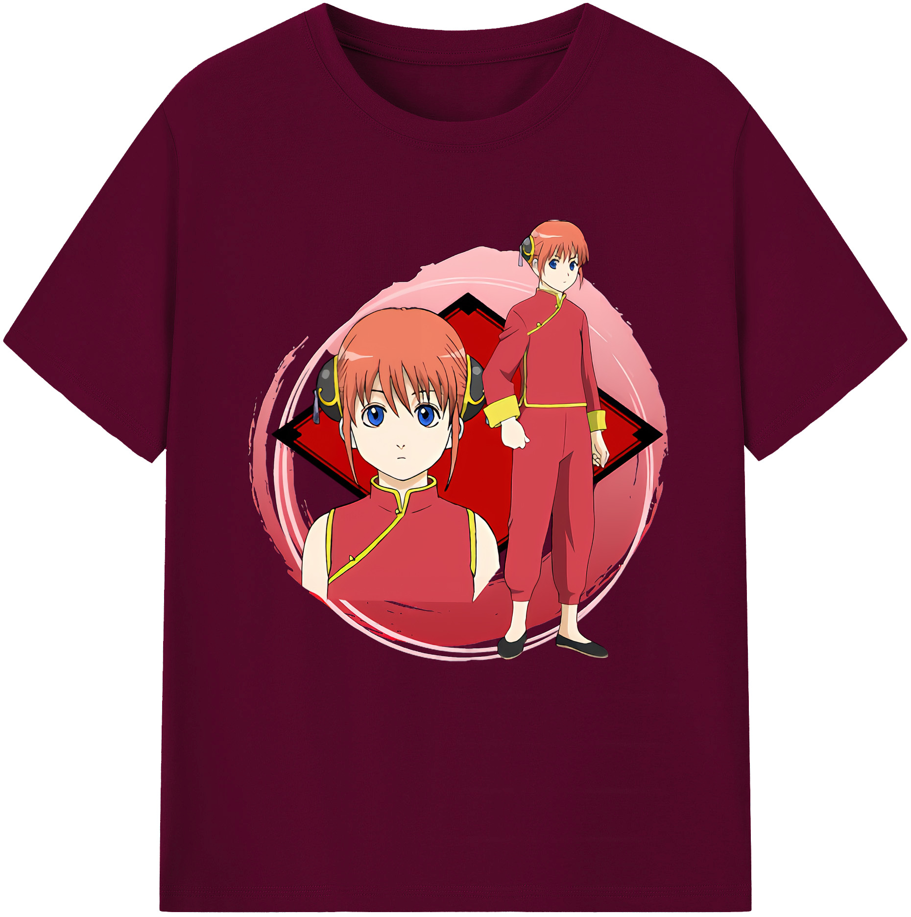 （画像用） ぎんたま 坂田銀時（さかたぎんとき） 神楽 志村新八（しむら しんぱち） GINTAMA Sakata Gintoki Kagura Shimura Shinpachi レディースカジュアルプリントTシャツ（綿100％）